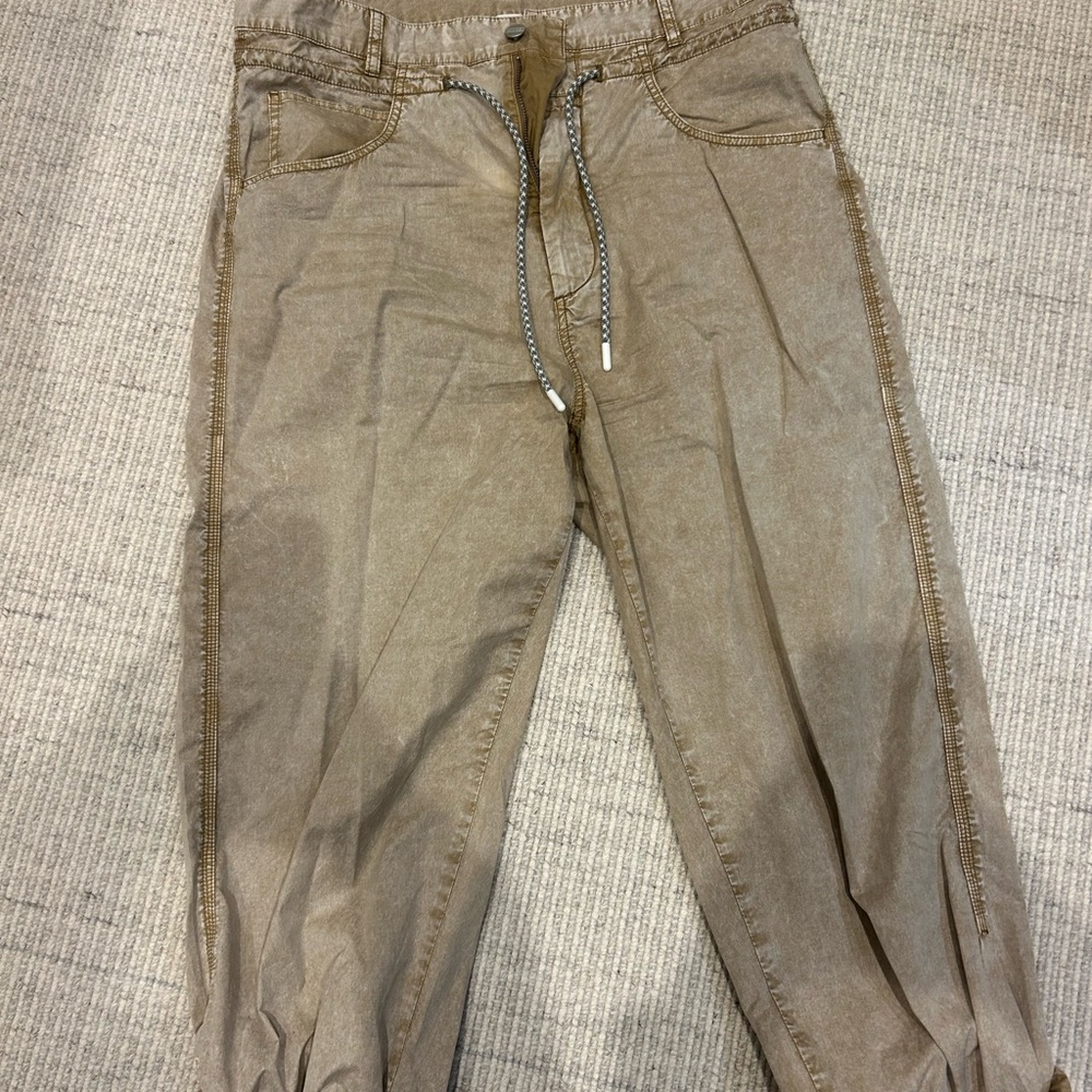 Closed Tan Straight Leg Pants